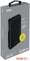 Внешний аккумулятор TFN BASIC DUO 20000MAH (ЧЕРНЫЙ) (230172)