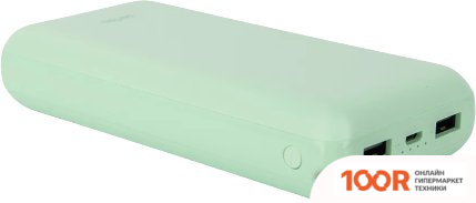 Внешний аккумулятор Perfeo COLOR VIBE 20000MAH (МЯТНЫЙ) (230029)