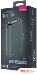 Внешний аккумулятор Olmio QS-30 30000MAH (ТЕМНО-СЕРЫЙ) (230015)
