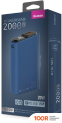 Внешний аккумулятор Olmio QS-20 20000MAH (ТЕМНО-СИНИЙ) (230014)