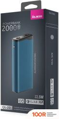 Внешний аккумулятор Olmio QL-20 20000MAH (ГОЛУБОЙ) (229994)