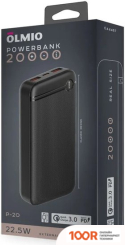 Внешний аккумулятор Olmio P-20 20000MAH (ЧЕРНЫЙ) (229989)