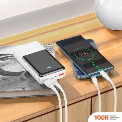 Внешний аккумулятор Hoco J108A 20000MAH (БЕЛЫЙ/ЧЕРНЫЙ) (229699)