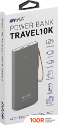 Внешний аккумулятор Hiper TRAVEL10K (СЕРЫЙ) (229655)