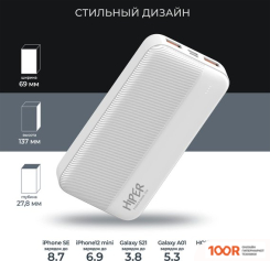 Внешний аккумулятор Hiper SM20000 20000MAH (БЕЛЫЙ) (229649)