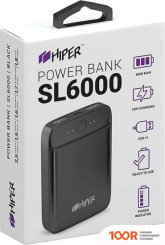 Внешний аккумулятор Hiper SL6000 (ЧЕРНЫЙ) (229648)