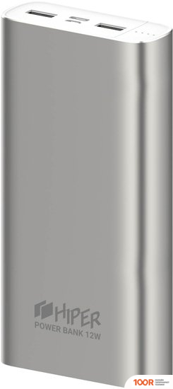 Внешний аккумулятор Hiper METAL20K (СЕРЕБРИСТЫЙ) (229615)