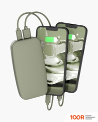 Внешний аккумулятор Fresh'n Rebel POWER BANK 12000MAH PD (DRIED GREEN) (229559)