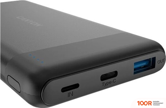 Внешний аккумулятор Canyon PB-109 10000MAH (ЧЕРНЫЙ) (229434)