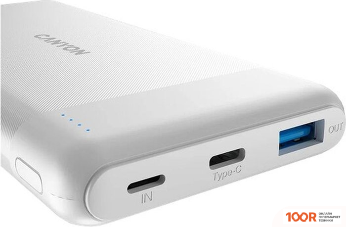 Внешний аккумулятор Canyon PB-109 10000MAH (БЕЛЫЙ) (229433)