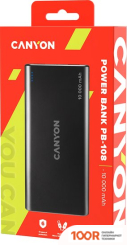 Внешний аккумулятор Canyon PB-108 10000MAH (ЧЕРНЫЙ) (229432)