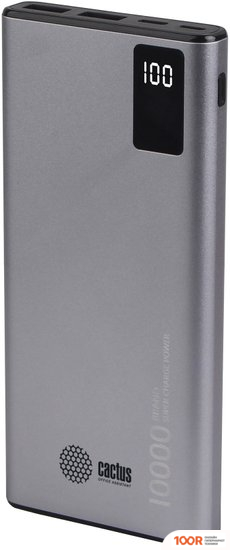 Внешний аккумулятор CACTUS CS-PBFSLT-10000 (СЕРЫЙ) (229406)