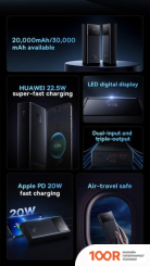 Внешний аккумулятор Baseus STAR-LORD DIGITAL DISPLAY FAST CHARGE POWER BANK 30000MAH (ЧЕРНЫЙ) (229257)