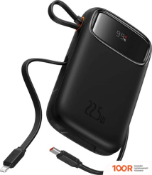 Внешний аккумулятор Baseus QPOW2 DUAL-CABLE DIGITAL DISPLAY FAST CHARGE POWER BANK 22.5W 20000MAH (ЧЕРНЫЙ) (229245)