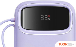 Внешний аккумулятор Baseus QPOW2 DUAL-CABLE DIGITAL DISPLAY FAST CHARGE POWER BANK 22.5W 20000MAH (СИРЕНЕВЫЙ) (229244)