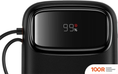 Внешний аккумулятор Baseus QPOW2 DUAL-CABLE DIGITAL DISPLAY FAST CHARGE POWER BANK 22.5W 10000MAH (ЧЕРНЫЙ) (229241)