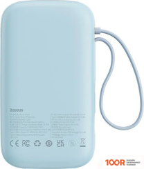 Внешний аккумулятор Baseus QPOW2 DUAL-CABLE DIGITAL DISPLAY FAST CHARGE POWER BANK 22.5W 10000MAH (ГОЛУБОЙ) (229239)