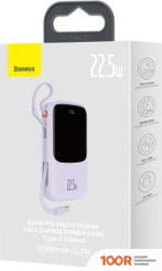 Внешний аккумулятор Baseus QPOW PRO DIGITAL DISPLAY FAST CHARGE 10000MAH (СИРЕНЕВЫЙ) (229225)
