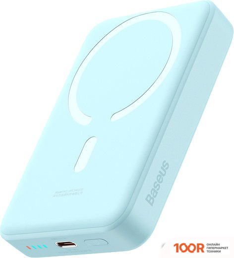 Внешний аккумулятор Baseus MAGNETIC MINI WIRELESS FAST CHARGE POWER BANK 30W 10000MAH (ГОЛУБОЙ) (229170)