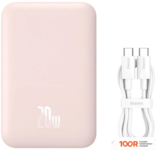 Внешний аккумулятор Baseus MAGNETIC MINI WIRELESS FAST CHARGE POWER BANK 10000MAH 20W (РОЗОВЫЙ) (229155)