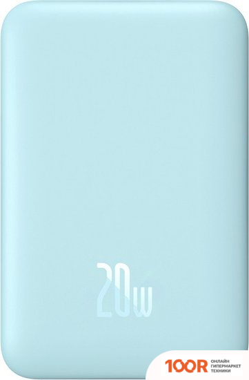 Внешний аккумулятор Baseus MAGNETIC MINI AIR WIRELESS FAST CHARGE POWER BANK 20W 6000MAH (ГОЛУБОЙ) (229148)