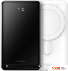 Внешний аккумулятор Baseus MAGNETIC BRACKET WIRELESS POWER BANK 20W 10000MAH (БЕЛЫЙ) (229134)