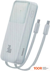 Внешний аккумулятор Baseus COMET SERIES DUAL-CABLE DIGITAL DISPLAY FAST CHARGE POWER BANK 30W 10000MAH (БЕЛЫЙ) (229118)