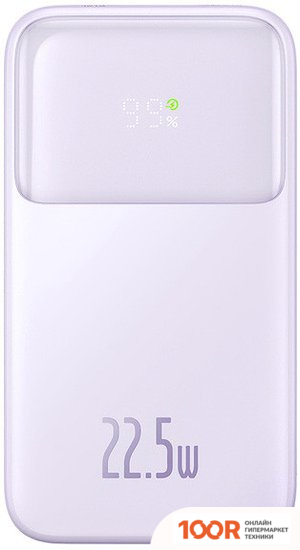 Внешний аккумулятор Baseus COMET SERIES DUAL-CABLE DIGITAL DISPLAY FAST CHARGE POWER BANK 22.5W 20000MAH (СИРЕНЕВЫЙ) (229116)