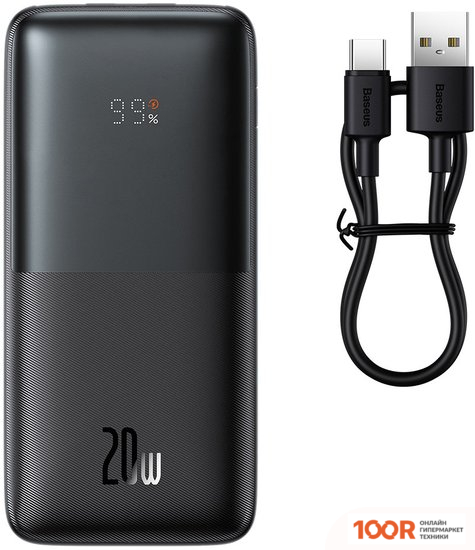 Внешний аккумулятор Baseus BIPOW PRO DIGITAL DISPLAY FAST CHARGE 20W OVERSEAS EDITION 10000MAH (ЧЕРНЫЙ) (229106)