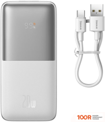 Внешний аккумулятор Baseus BIPOW PRO DIGITAL DISPLAY FAST CHARGE 20W OVERSEAS EDITION 10000MAH (БЕЛЫЙ) (229103)