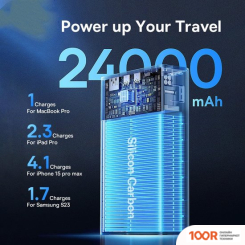 Внешний аккумулятор Baseus ADAMAN DIGITAL DISPLAY FAST CHARGE POWER BANK 140W 24000MAH (ЧЕРНЫЙ) (229026)