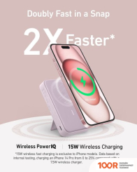 Внешний аккумулятор Anker MAGGO POWER BANK A1654 10000MAH (РОЗОВЫЙ) (228971)