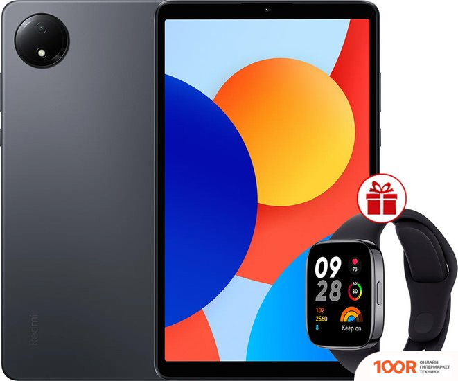 Планшет Xiaomi REDMI PAD SE 8.7 4G 4GB/128GB МЕЖДУНАРОДНАЯ ВЕРСИЯ (СЕРЫЙ) + УМНЫЕ ЧАСЫ XIAOMI REDMI WATCH 3 (ЧЕРНЫЙ) ПО АКЦИИ (228345)