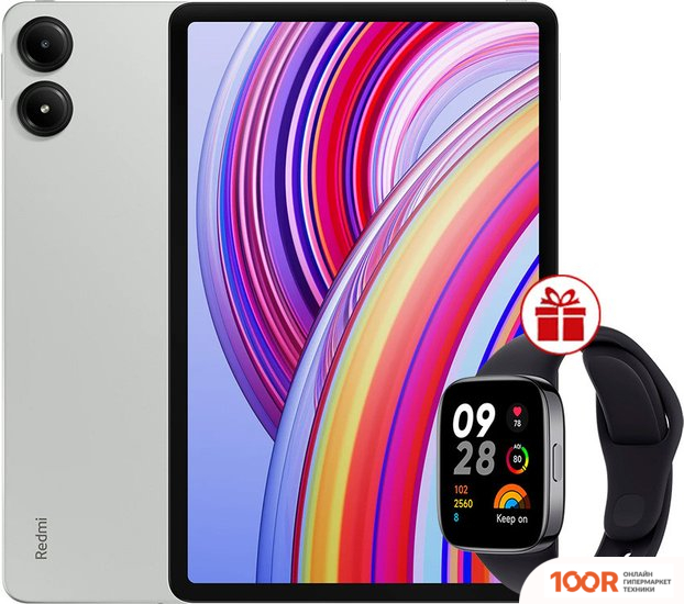 Планшет Xiaomi REDMI PAD PRO 5G 6GB/128GB МЕЖДУНАРОДНАЯ ВЕРСИЯ (МЯТНЫЙ) + УМНЫЕ ЧАСЫ XIAOMI REDMI WATCH 3 (ЧЕРНЫЙ) ПО АКЦИИ (228297)