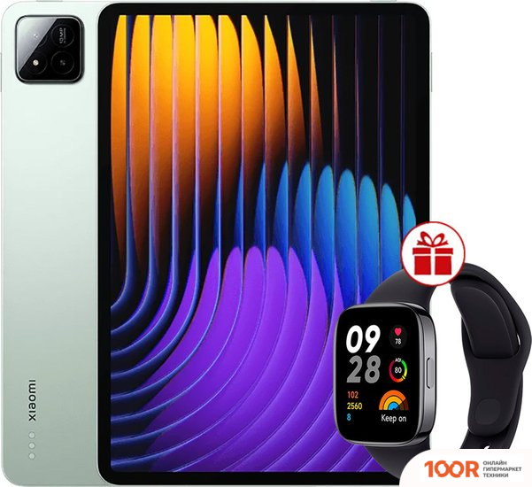 Планшет Xiaomi PAD 7 8GB/256GB МЕЖДУНАРОДНАЯ ВЕРСИЯ (ЗЕЛЕНЫЙ) + УМНЫЕ ЧАСЫ XIAOMI REDMI WATCH 3 (ЧЕРНЫЙ) ПО АКЦИИ (228252)