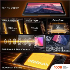 Планшет Oukitel RT9 6GB/256GB (ЧЕРНЫЙ) (227629)