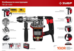 Перфоратор Зубр МАСТЕР ПВ-28-1000 (226115)