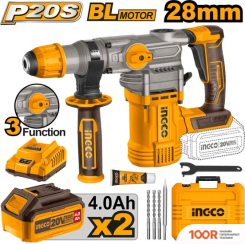 Перфоратор Ingco CRHLI202882 (С 2-МЯ АКБ, КЕЙС) (225733)