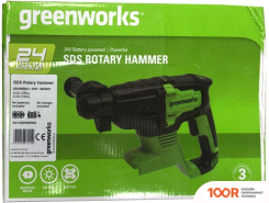 Перфоратор Greenworks GD24SDS2 3803007UA (С 1-ИМ АКБ 2AH) (225678)