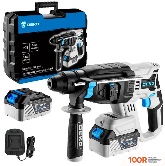 Перфоратор Deko ZKCH20 084-1042 (С 2-МЯ АКБ, КЕЙС) (225502)