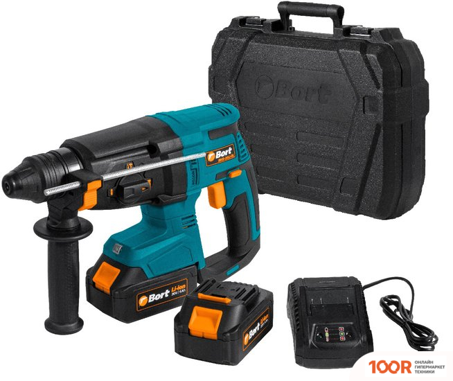 Перфоратор Bort BHD-20LI-BL (С 2-МЯ АКБ, КЕЙС) (225367)