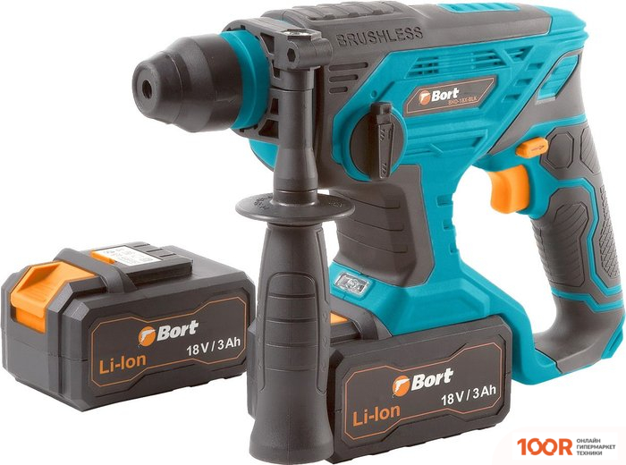 Перфоратор Bort BHD-18X-BLK 93410235 (С 2-МЯ АКБ, КЕЙС) (225366)