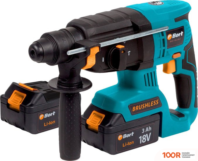 Перфоратор Bort BHD-18LI-BLZ 93410129 (С 2-МЯ АКБ, КЕЙС) (225365)