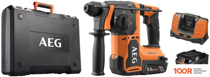 Перфоратор AEG Powertools BBH18BL2-502C 4935492343 (С 2-МЯ АКБ, КЕЙС) (225341)