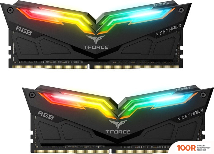 Оперативная память Team NIGHT HAWK RGB GEN2 2X16ГБ DDR4 3600 МГЦ TF14D432G3600HC18JDC01 (222980)
