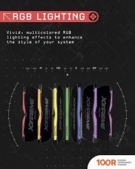 Оперативная память OCPC X3 RGB BLACK 8ГБ DDR4 3200 МГЦ MMX3A8GD432C16 (222179)