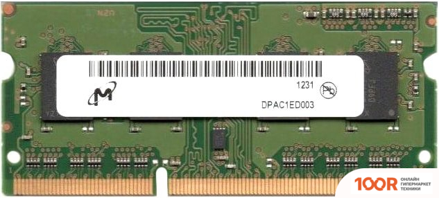 Оперативная память Micron 4GB DDR4 SODIMM PC4-25600 MTA4ATF51264HZ-3G2J1 (221985)