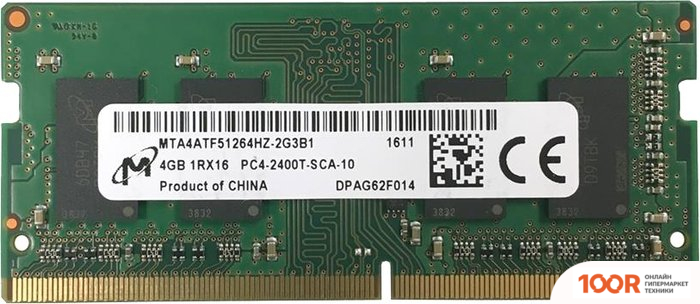 Оперативная память Micron 4GB DDR4 PC4-19200 SK4GBM8D4-24 (221982)