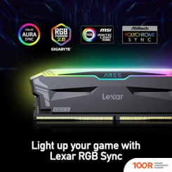 Оперативная память Lexar ARES RGB 2X16ГБ DDR5 7200 МГЦ LD5U16G72C34LA-RGD (221908)