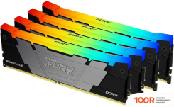 Оперативная память Kingston FURY RENEGADE RGB 4X16ГБ DDR4 3600 МГЦ KF436C16RB12AK4/64 (221791)